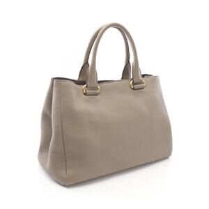 Prada VIT DAINO Tote Bag Leather Gray